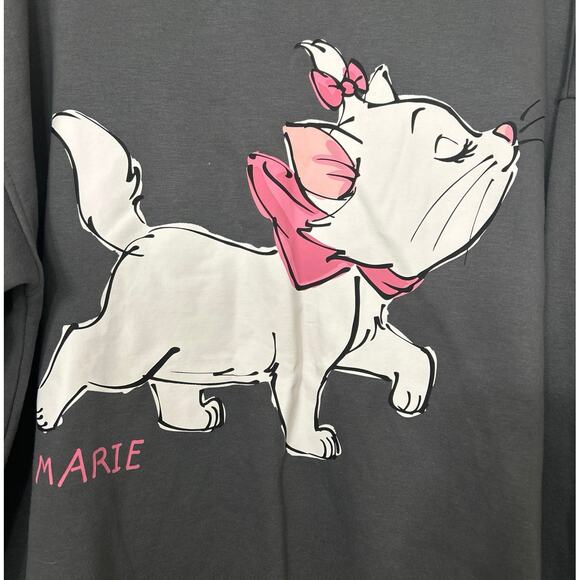 Disney Classics Aristocats Marie Sweatshirt 2XL Gray Oversized Cozy Graphic - Picture 5 of 10